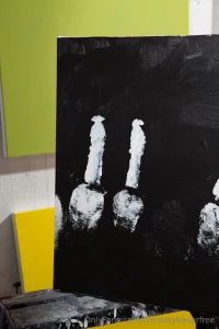This is me in the studio in 2008 working on a multilayer penis print part 5