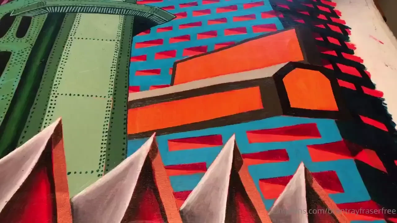 Vancouver cityscape painting want to see more art www brentrayfraser 