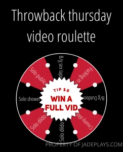Tip 8 to take a spin of my throwback thursday video roulette every
