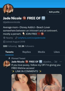 Are you following me on twltter jadexxxnicole