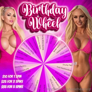 Happy birthday wheel spoil me for my birthday and i ll return the
