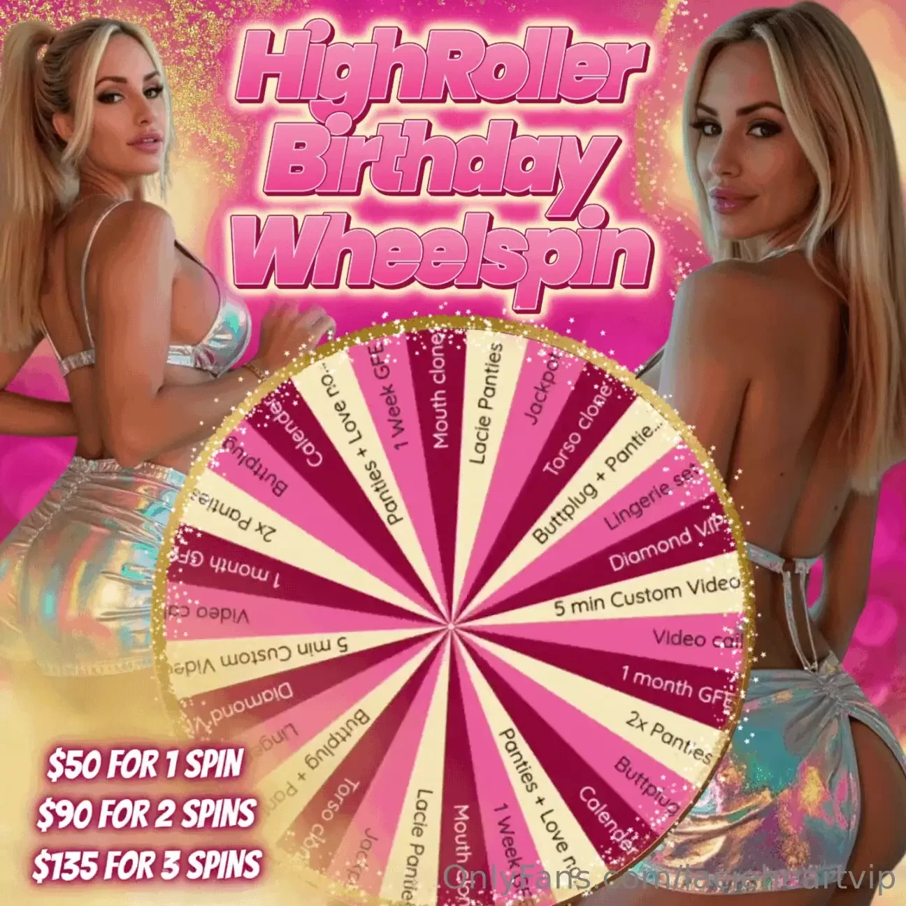 My high rollers birthday wheel spin now and spoil me for my birthday 