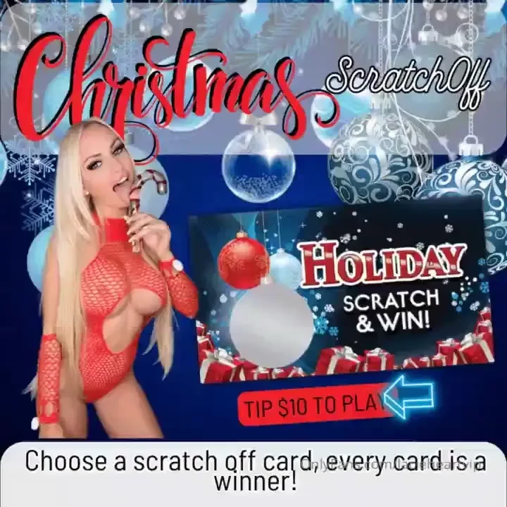 Holiday scratch and win game is here every card is a winner 10 for 1 