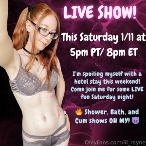 I m gonna be live this saturday hope you can join me