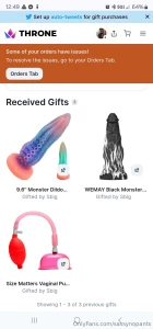 Just found out about throne it s a wishlist of sorts you guys can