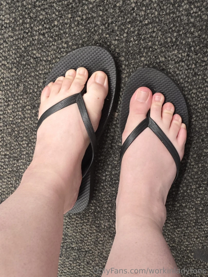Quick shot of my plastic flip flops in line to check out part 1 