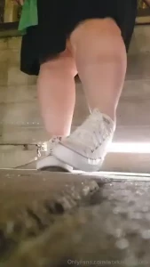 Smooth legs and white converses couldn t miss an opportunity to show part 2