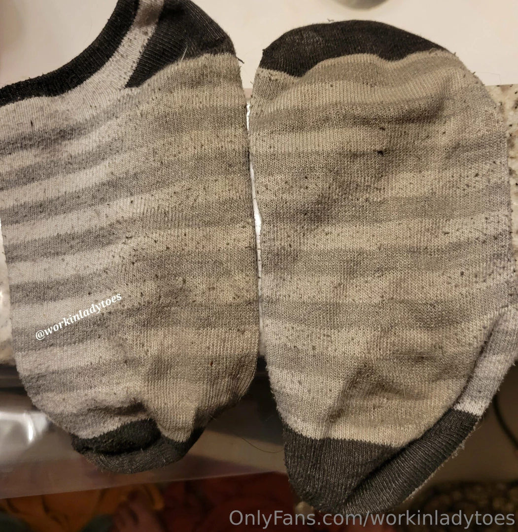 This pair of 7 day worn socks are available for purchase - worn for 