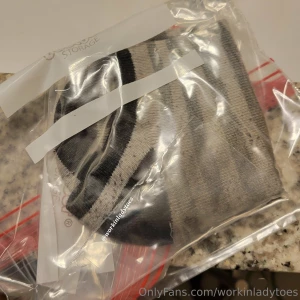 This pair of 7 day worn socks are available for purchase - worn for part 1