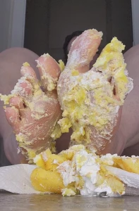 Sound up for this one mushing moist smushed cake between my soles lick