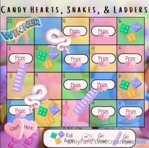 New candy hearts snakes and ladders just in time for my fav holiday