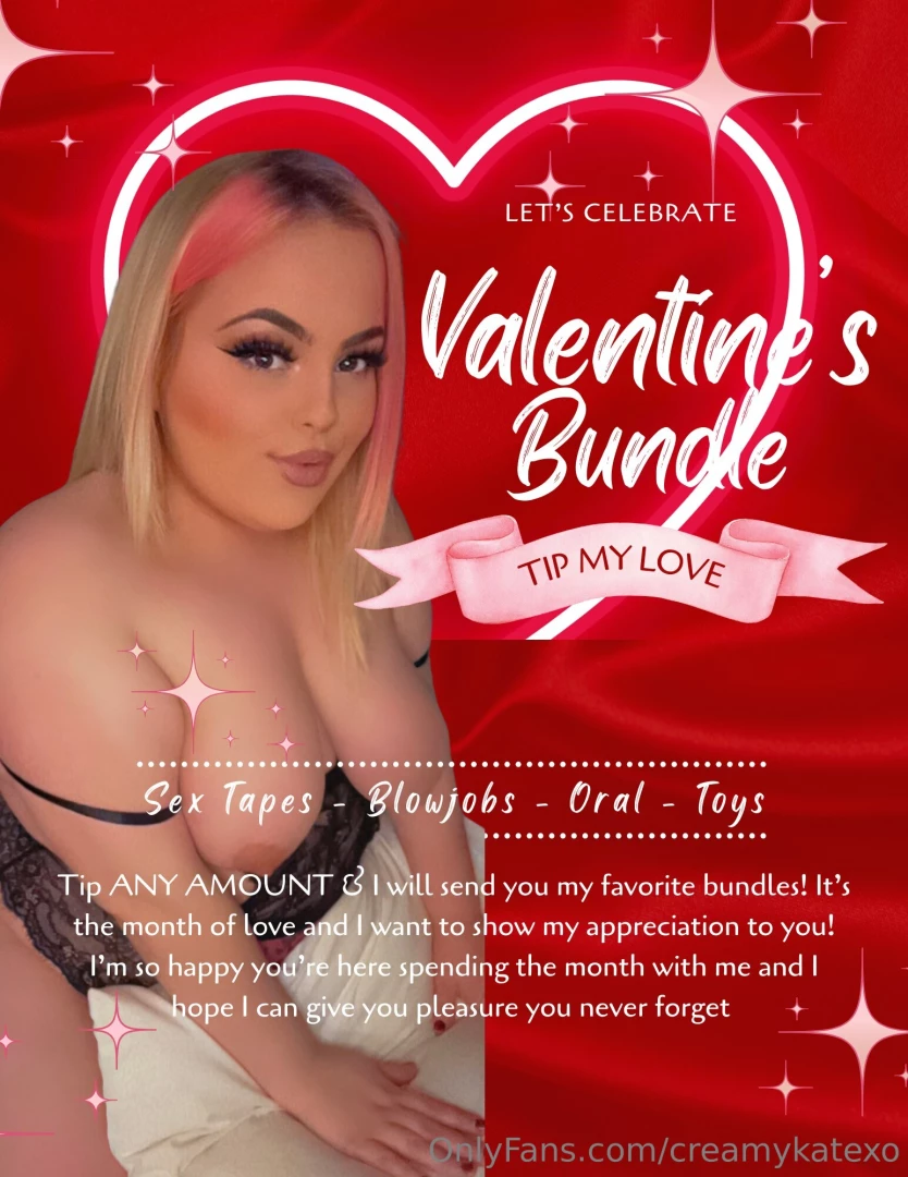Sending out a valentines bundle tip now for the dm sent straight to 