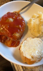 Made my dad his birthday dinner he wanted stuffed cabbage so guess