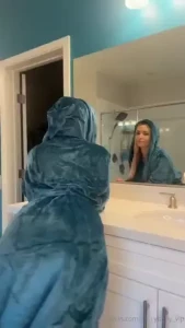 Squeaky clean for you daddy - fresh from the shower in my pretty fuzzy