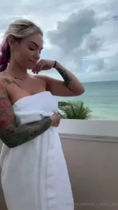 A stormy beach day means salt water hair and showers after the beach