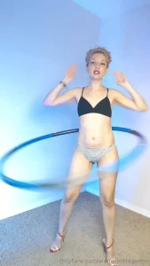 Bikini hula-hoop dance request