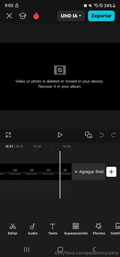 So when i finish a video i accidentally delete it it no longer exists 