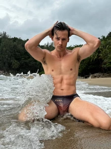 On the beach with the waves embracing me i feel every moment filled