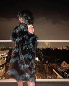Night out lt 3 felt cute in my big winter fur unlock to shout me a part 1