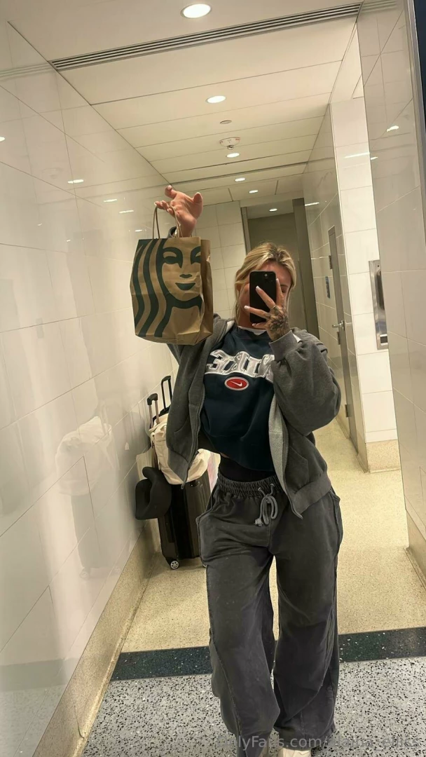 I got my layers on and my starbucks in hand 