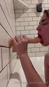 Watch me gag and slobber all over my favorite dildo how bad do you