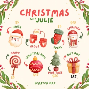 Julie s christmas scratch off every spot is a winning spot send the