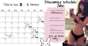 June schedule lt 3 sorry for the wait i was on vacation hope to see ya