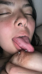 Love licking my boobs