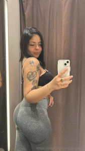 Trying a dress for tomorrow