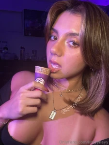 I may have filmed me licking ice cream with my titties out