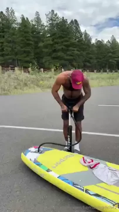 Just getting my paddle board ready 