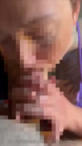 Giving a super hot blow job