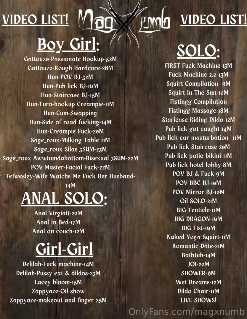 Youve all been asking my show list let me know what youd like to see 