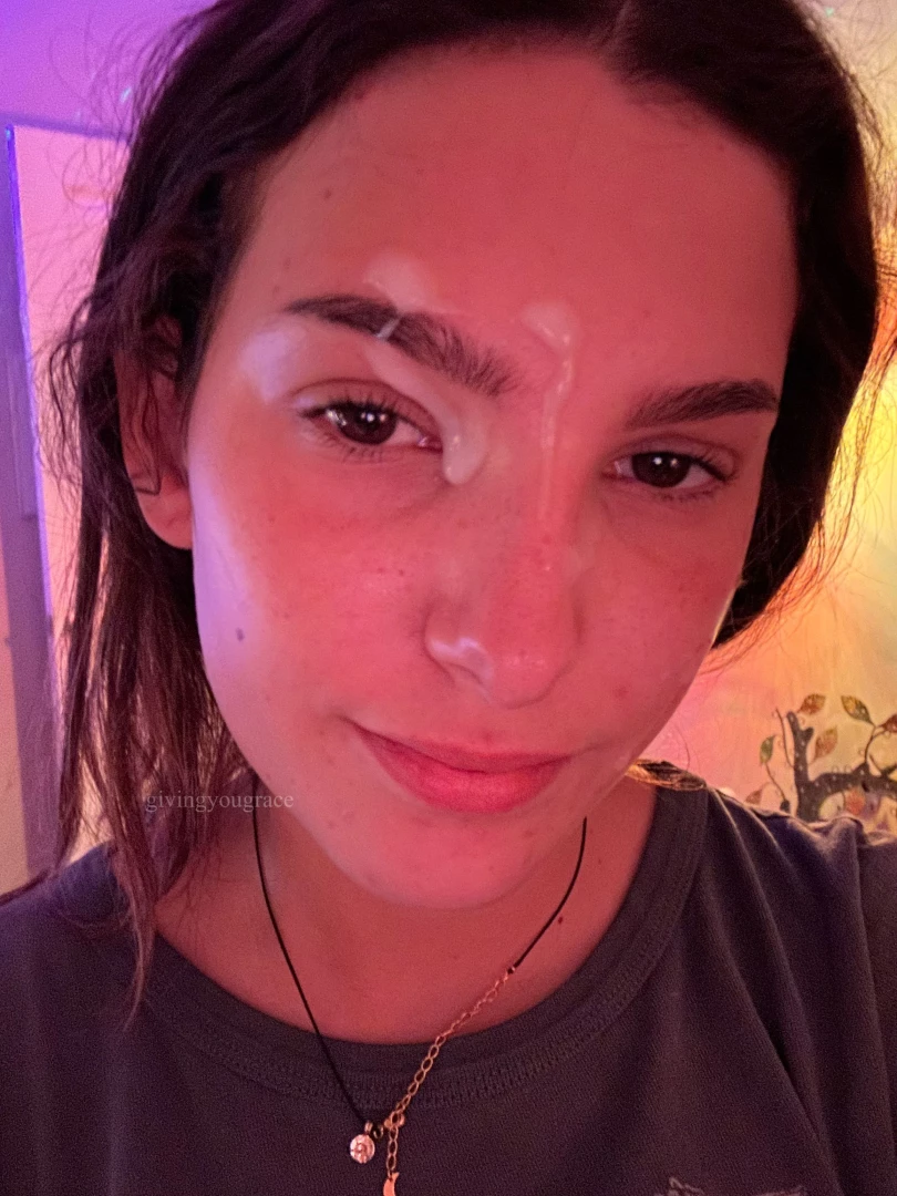Don t i look pretty with cum on my face 