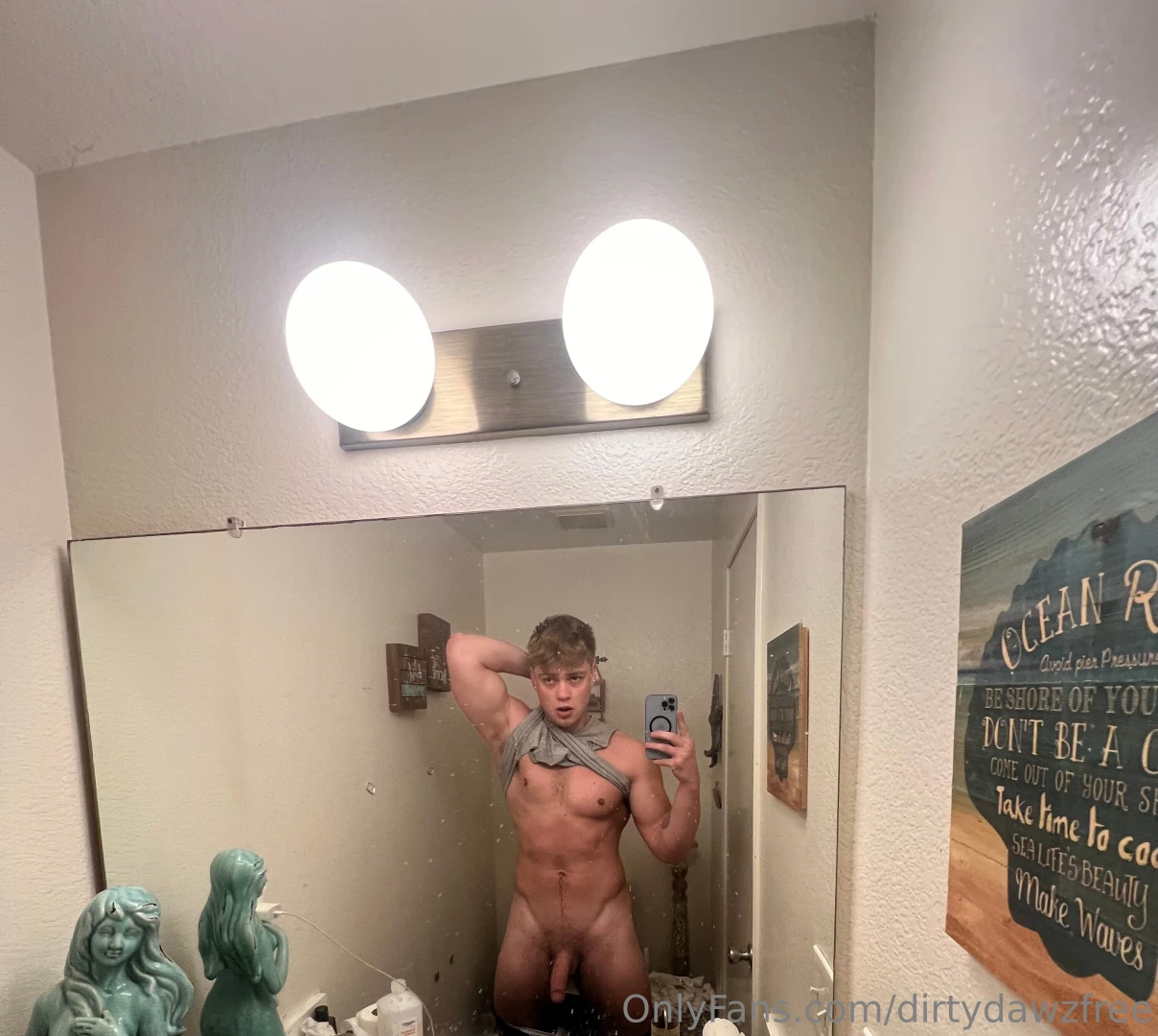 Busting a thick load watch it overflow onto my hands and drip down my 