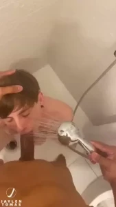 Taking a bit of a shower break in between our marathon fuck session