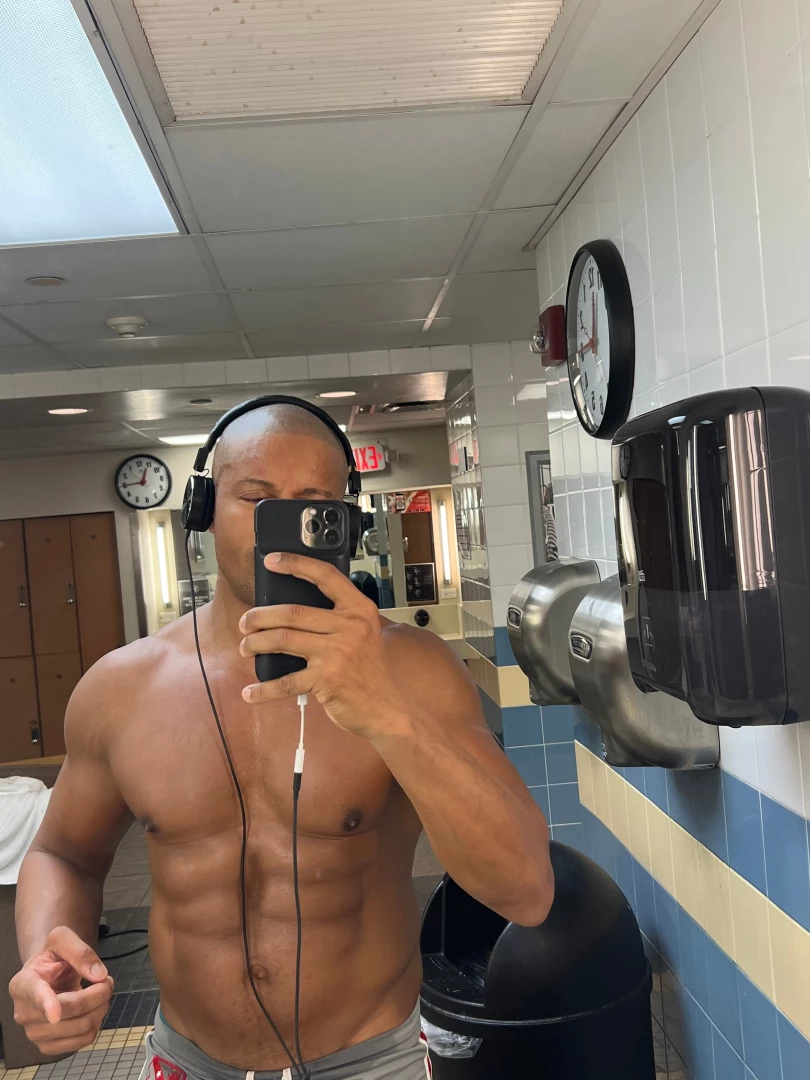 Just finished cardio - a bit wet 