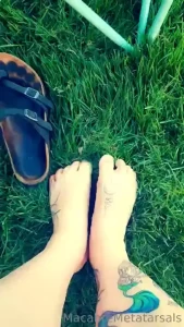 Toes in the grass