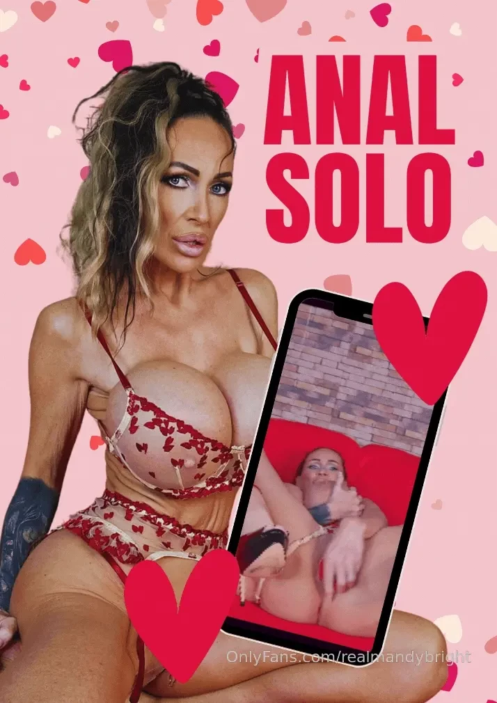 New anal solo valentine s special stretching my ass with new rose 