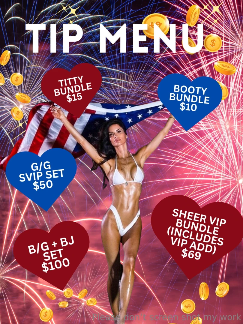 Don t forget about my 4th july tip menu all your favorite treats 