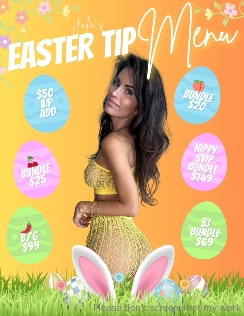 Easter tip menu is live baby so many crazy lil deals in here you re 