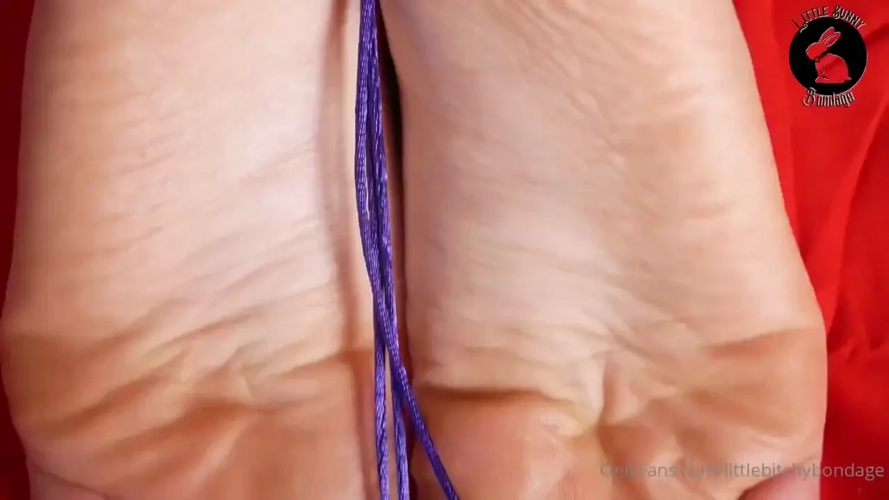 My bound feet being ticked 