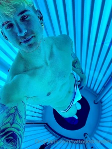 Having a tanning session with my new jock strap