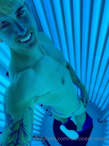 Having a tanning session with my new jock strap part 1