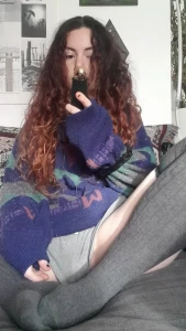 Lets cuddle up on the sofa together but you have to let me do this