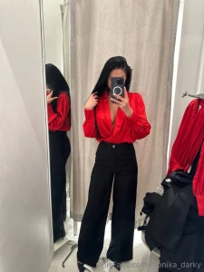 Shopping is always such a treat today i tried on a white shirt and