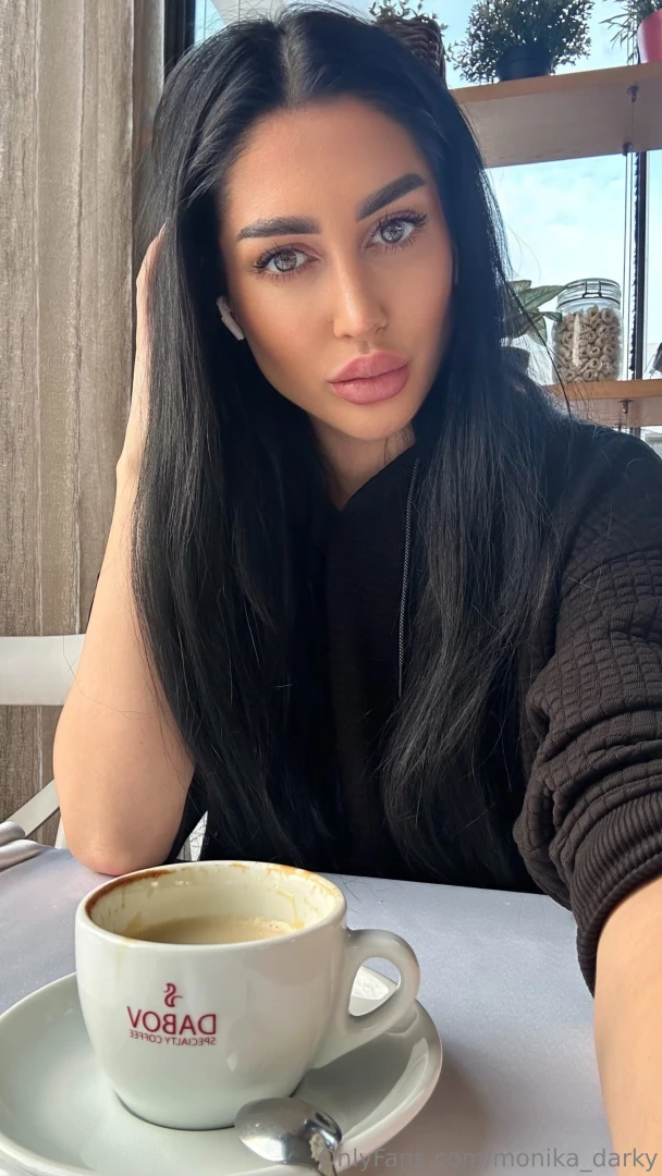 I start my day with a very fragrant cup of coffee in my favorite cafe 