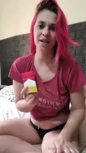 First cig of the day - hoarse voice a few coughs - t-shirt and panties