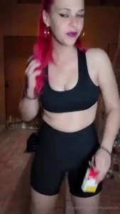 Fucking my lungs after gym - gym clothes