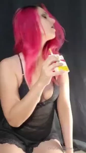 Smoking wearing my black nightgown sucking marlboro red with my black